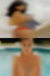 Woman having boobs wide