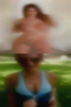 Woman having boobs wide